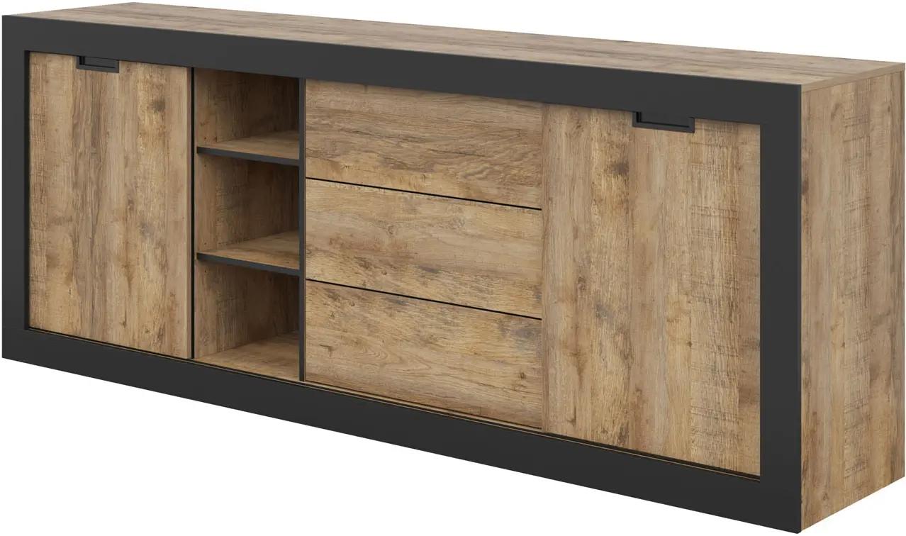 Tumba Helvetia Tudor 24WSNZ25 (Samdal Oak/Black Matte)