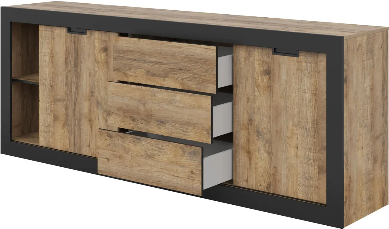 Tumba Helvetia Tudor 24WSNZ25 (Samdal Oak/Black Matte)