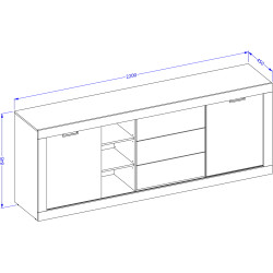 Tumba Helvetia Tudor 24WSNZ25 (Samdal Oak/Black Matte) Thumb