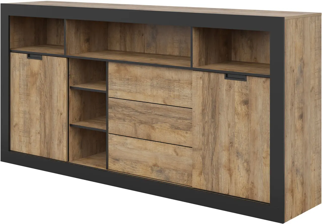 Tumba Helvetia Tudor 24WSNZ43 (Samdal Oak/Black Matte)