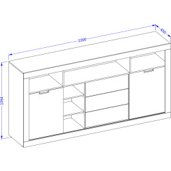 Tumba Helvetia Tudor 24WSNZ43 (Samdal Oak/Black Matte) Thumb