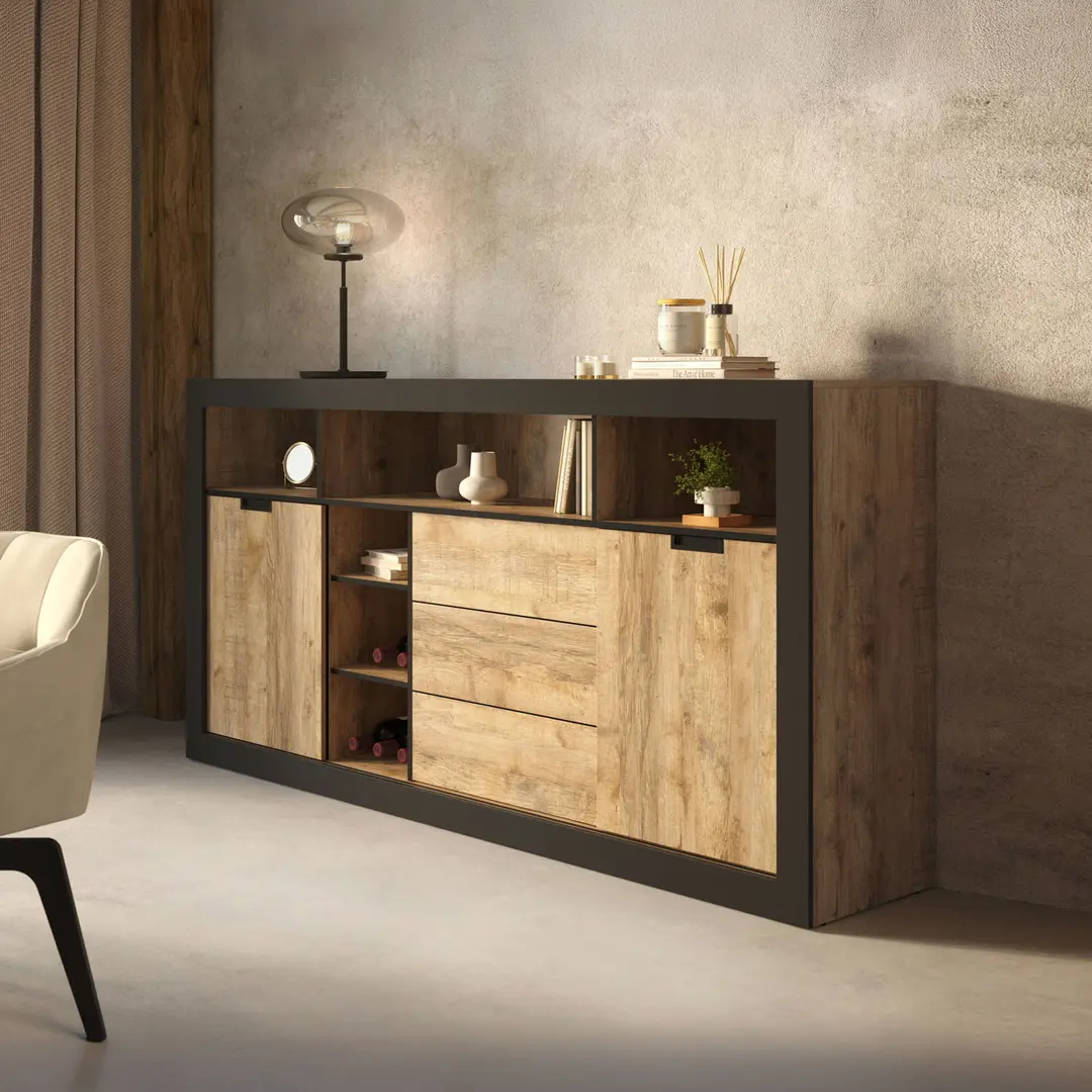 Tumba Helvetia Tudor 24WSNZ43 (Samdal Oak/Black Matte)