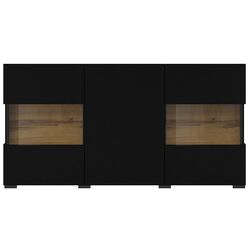 Тумба-витрина Helvetia Ava №25 3D (Black/Wotan Oak) Thumb