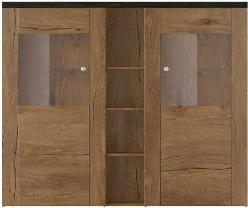 Tumba-vitrina Helvetia Larona №46 2D (Lefkas Oak/Touchwood)