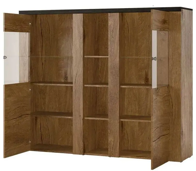 Tumba-vitrina Helvetia Larona №46 2D (Lefkas Oak/Touchwood)