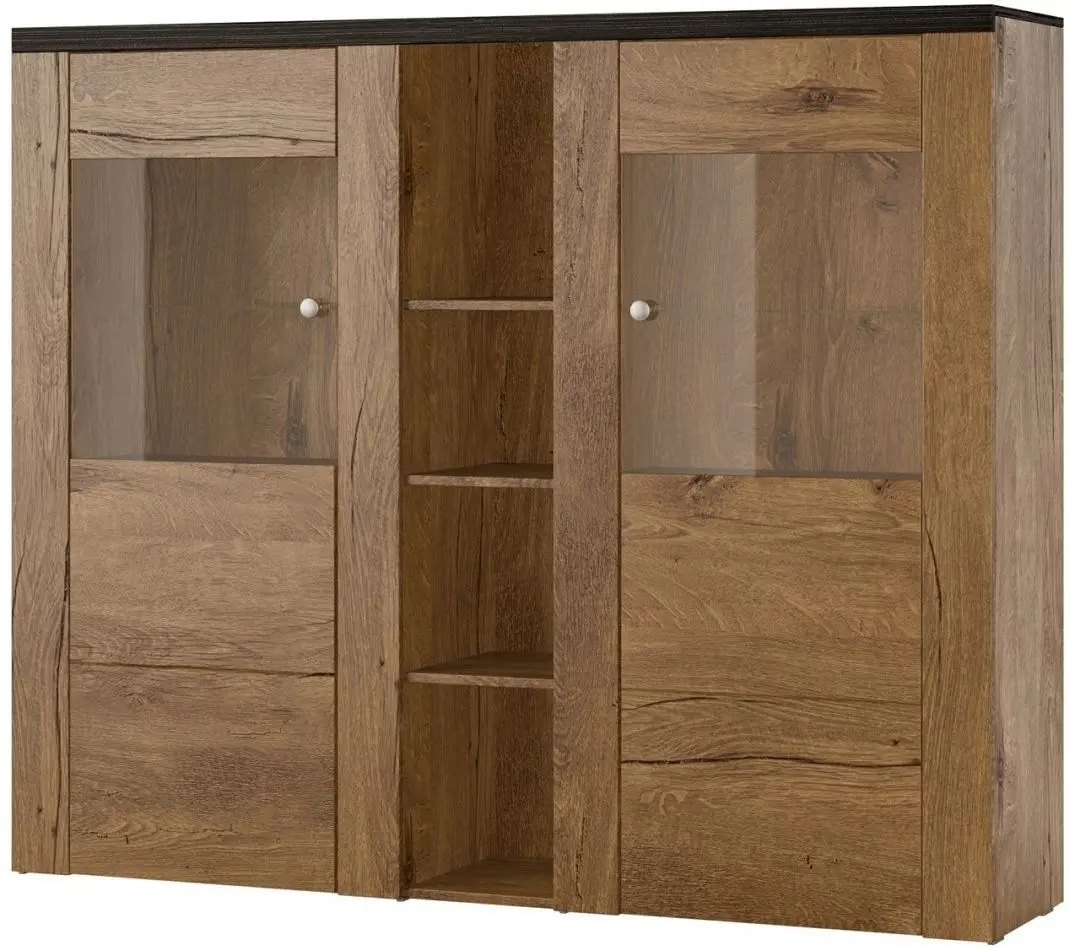 Tumba-vitrina Helvetia Larona №46 2D (Lefkas Oak/Touchwood)