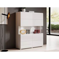 Тумба-витрина Helvetia Toledo №42 2D (White/White Gloss) Thumb