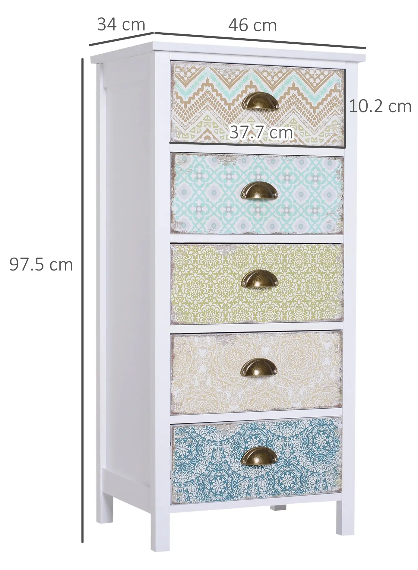 Комод Homcom 831-156 (White) - 9
