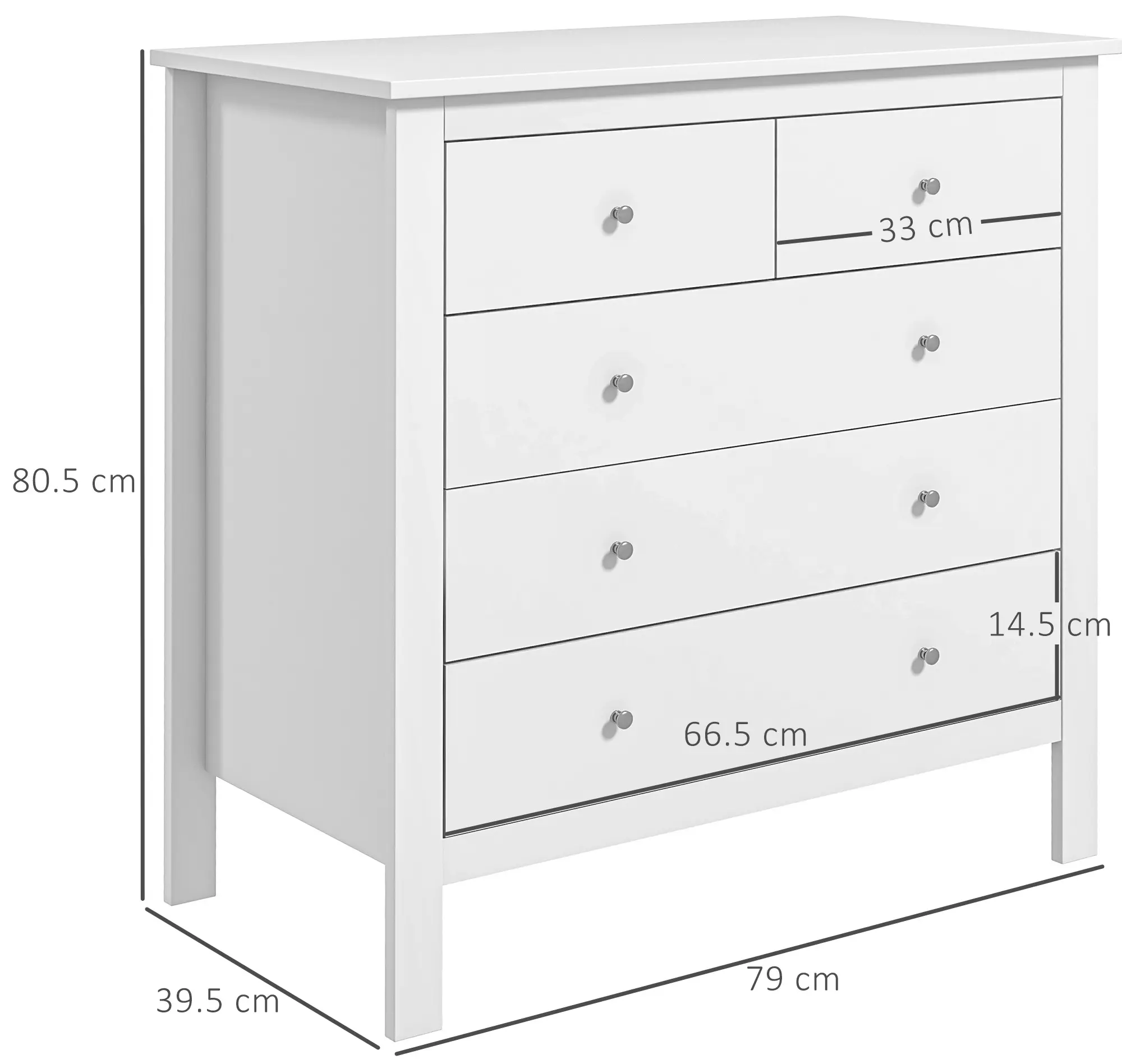 Comoda Homcom 831-256V90WT (White) - 4