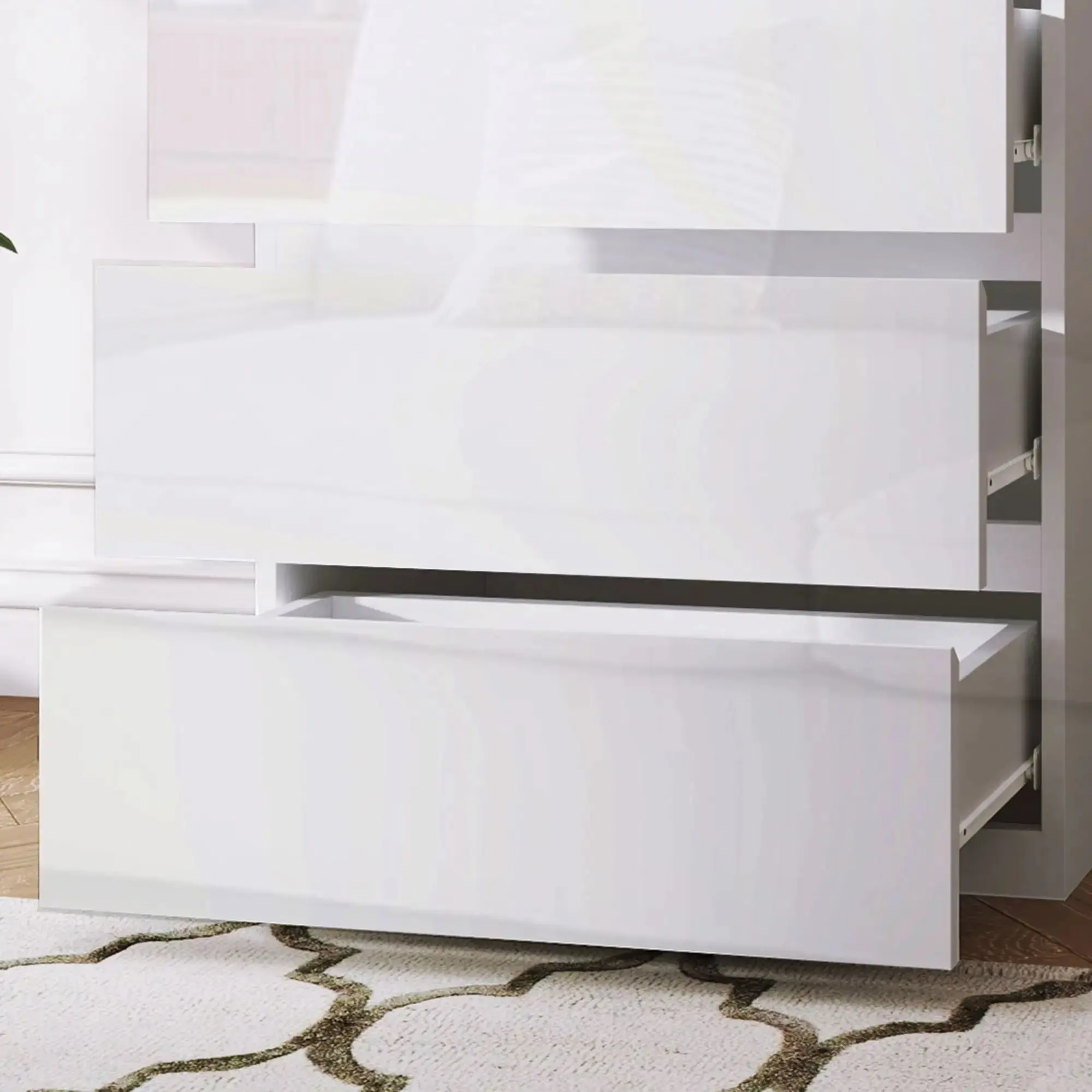 Комод Homcom 831-337V8AWT (White Gloss) - 7