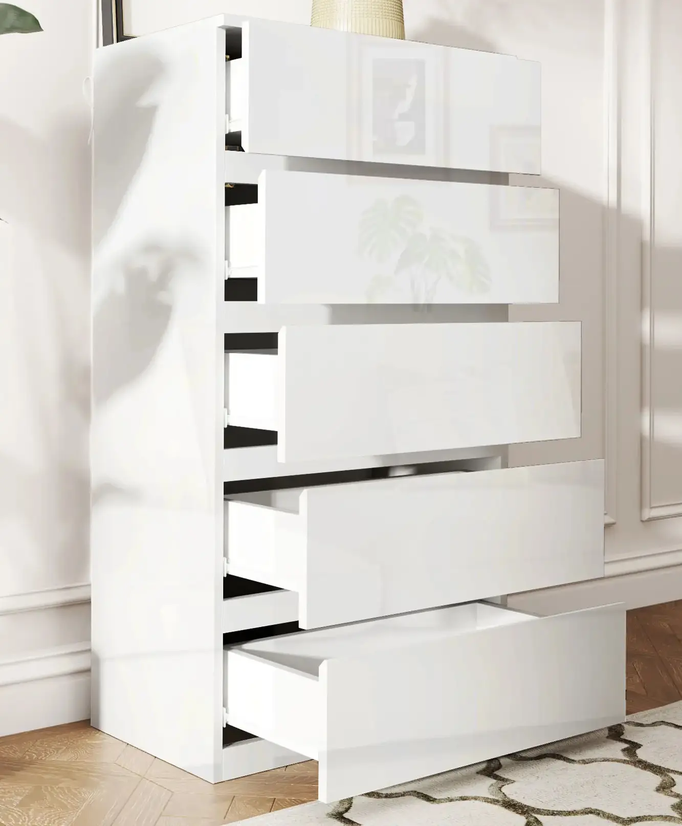 Комод Homcom 831-337V8AWT (White Gloss) - 8