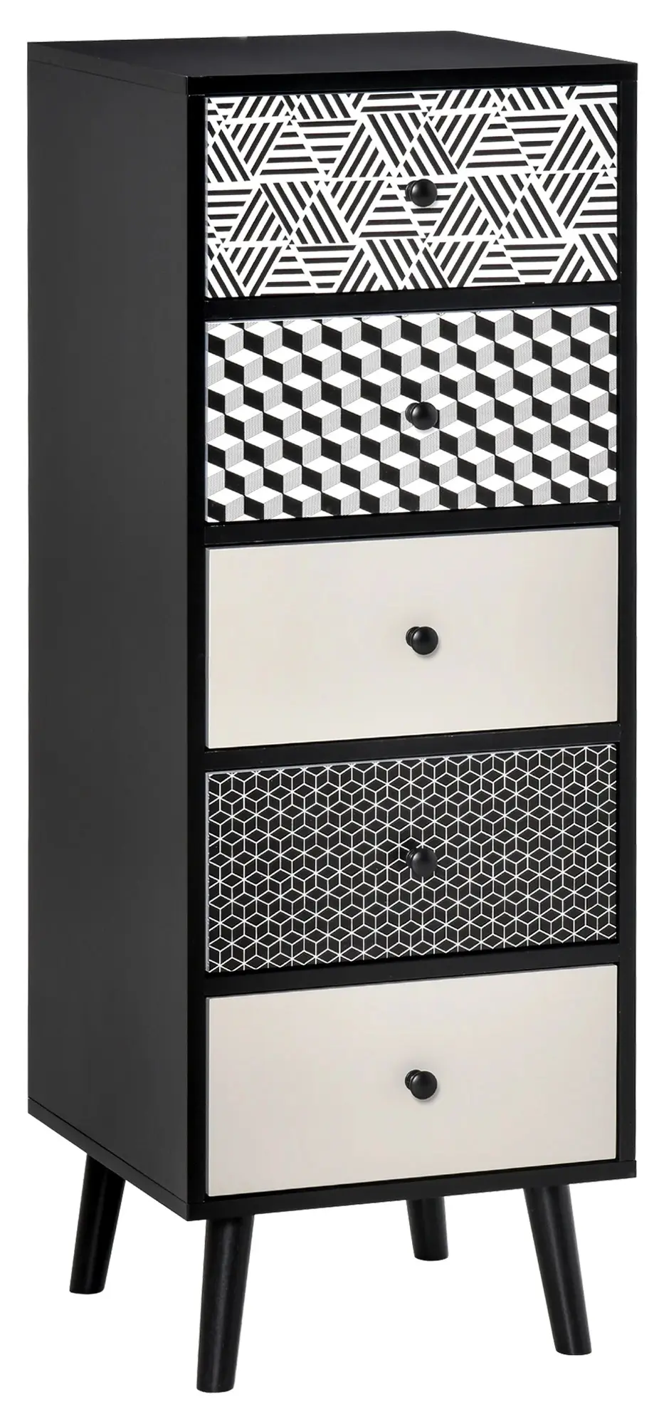 Comoda Homcom 831-363 (Black/Grey) - 2