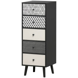 Comoda Homcom 831-363 (Black/Grey) Thumb