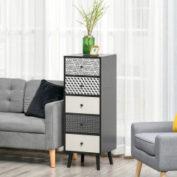 Comoda Homcom 831-363 (Black/Grey)