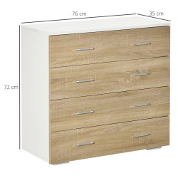 Комод Homcom 831-385AK (Oak/White) Thumb
