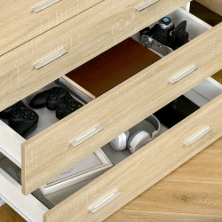 Комод Homcom 831-385AK (Oak/White) Thumb