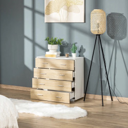 Комод Homcom 831-385AK (Oak/White) Thumb