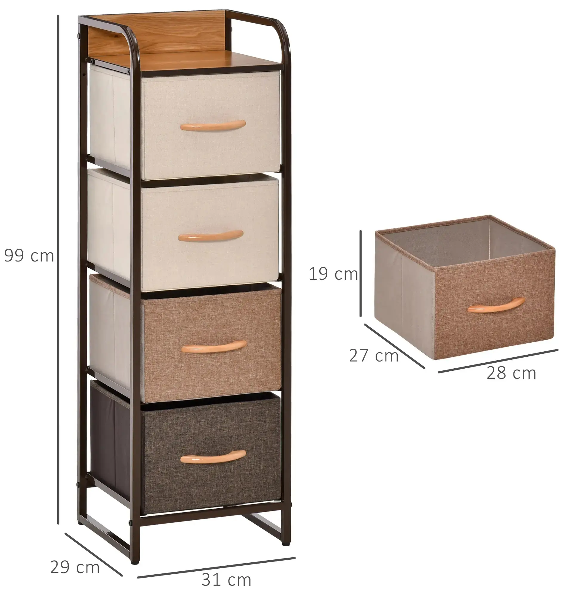 Комод Homcom 831-403 (Multicolor) - 3