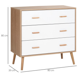 Comoda Homcom 831-472 (White/Natural) Thumb