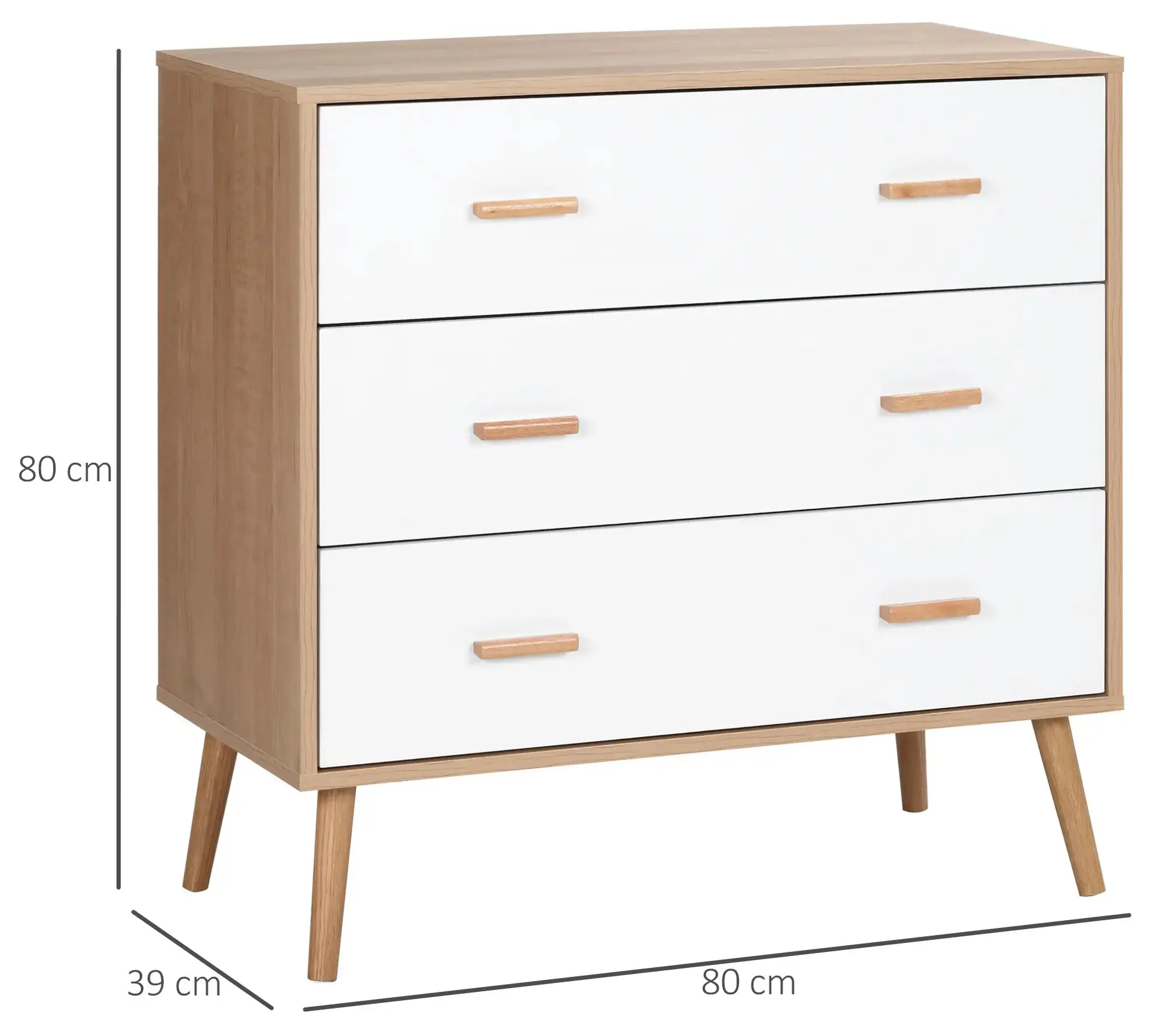 Comoda Homcom 831-472 (White/Natural) - 4