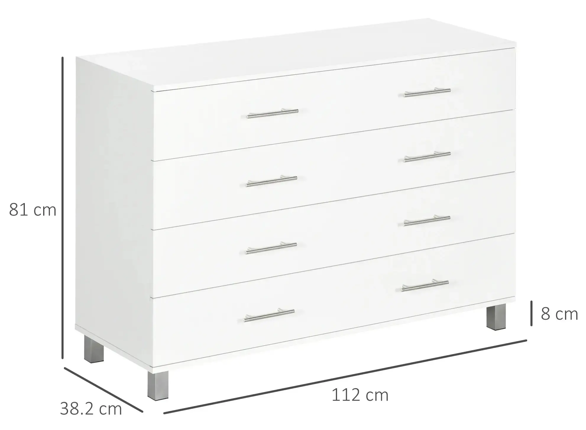 Comoda Homcom 831-549 (White) - 9