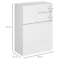 Комод Homcom 831-566WT (White) Thumb