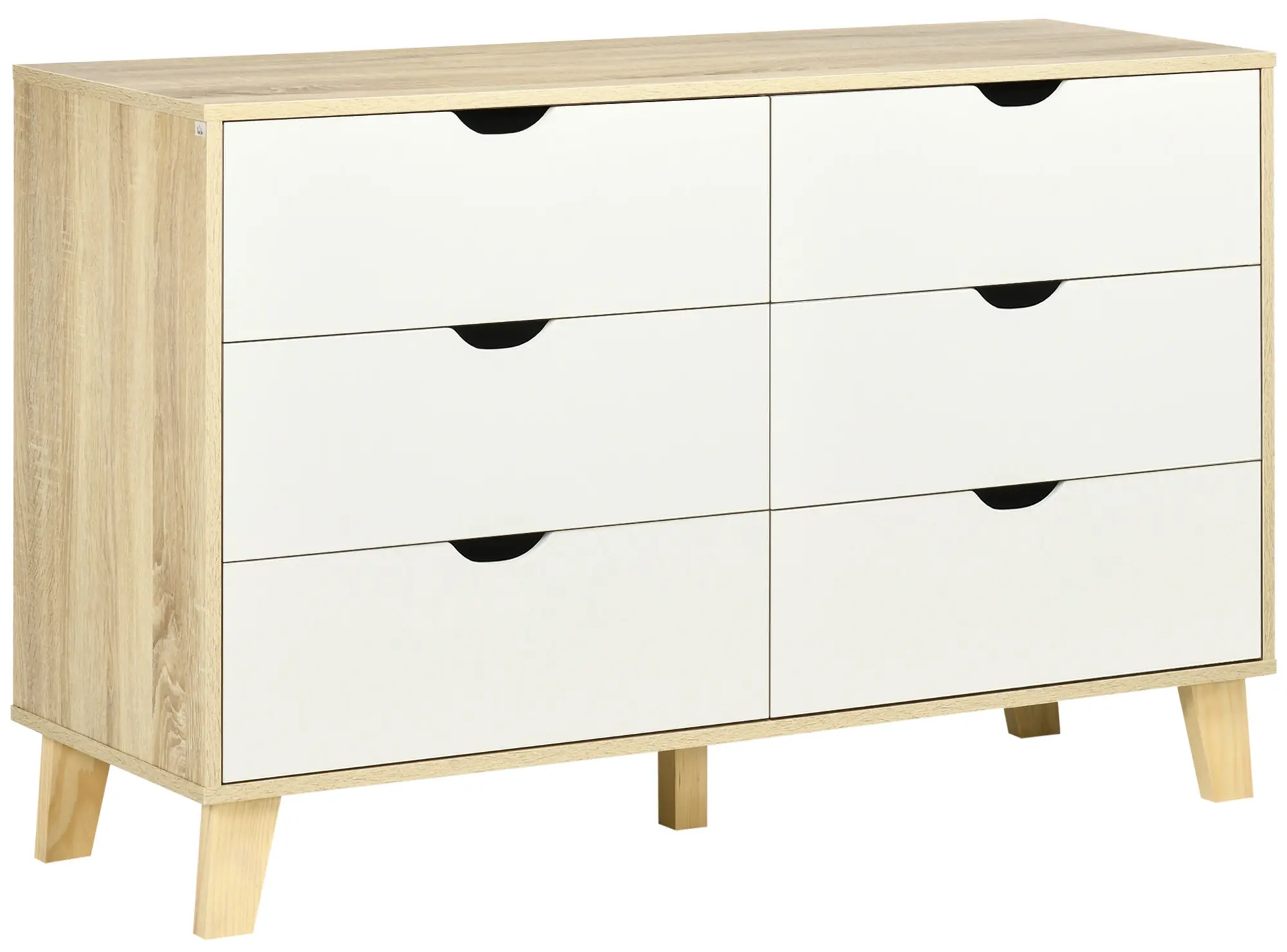 Комод Homcom 831-595V00LR (Natural/White) - 2