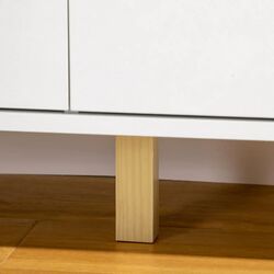Comoda Homcom 831-595V01WT 120x40x76 cm (White/Oak) Thumb