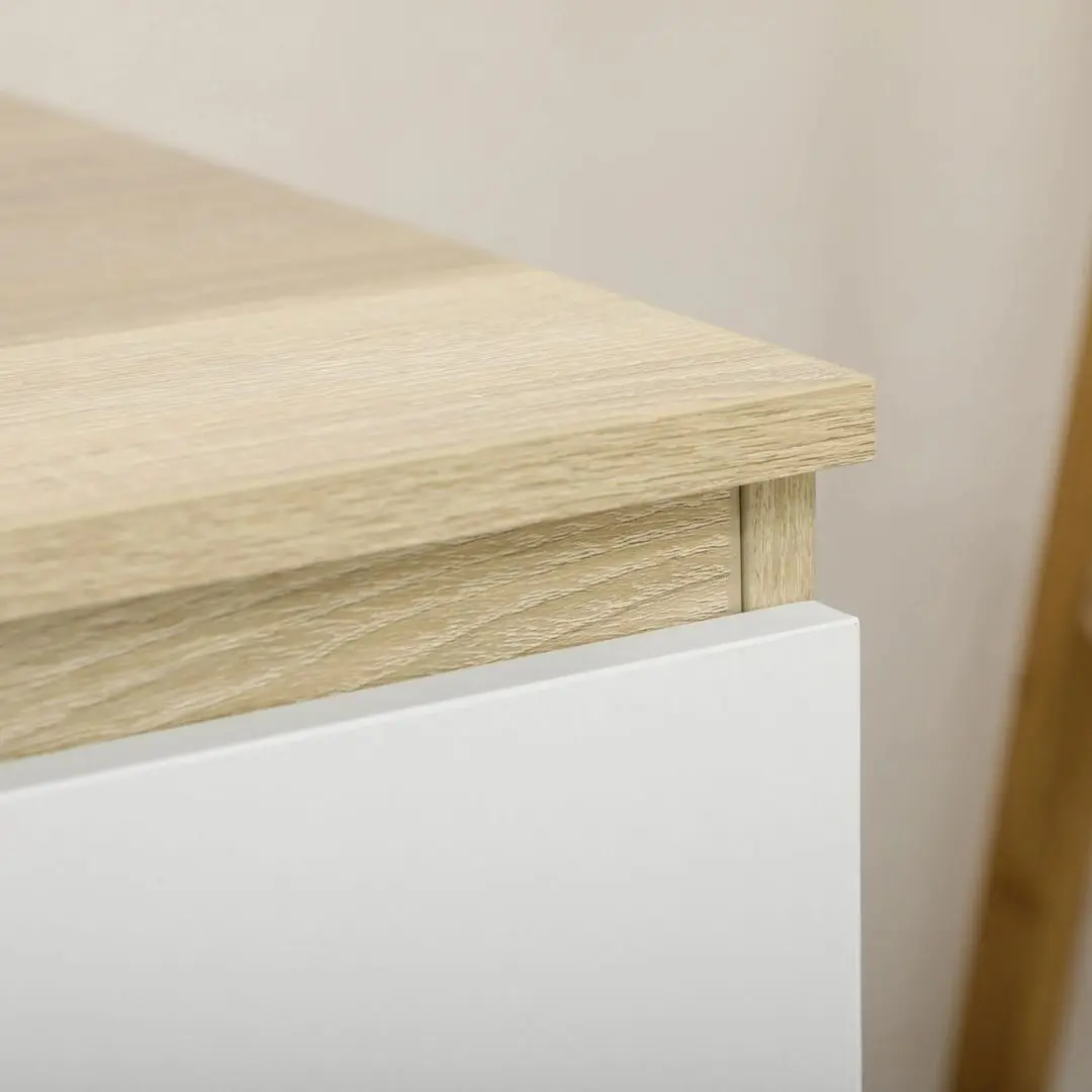 Комод Homcom 831-636V00WT 135x48x77 cm (Natural Oak/White)