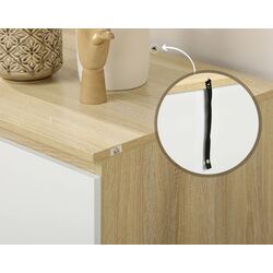 Комод Homcom 831-636V00WT 135x48x77 cm (Natural Oak/White) Thumb