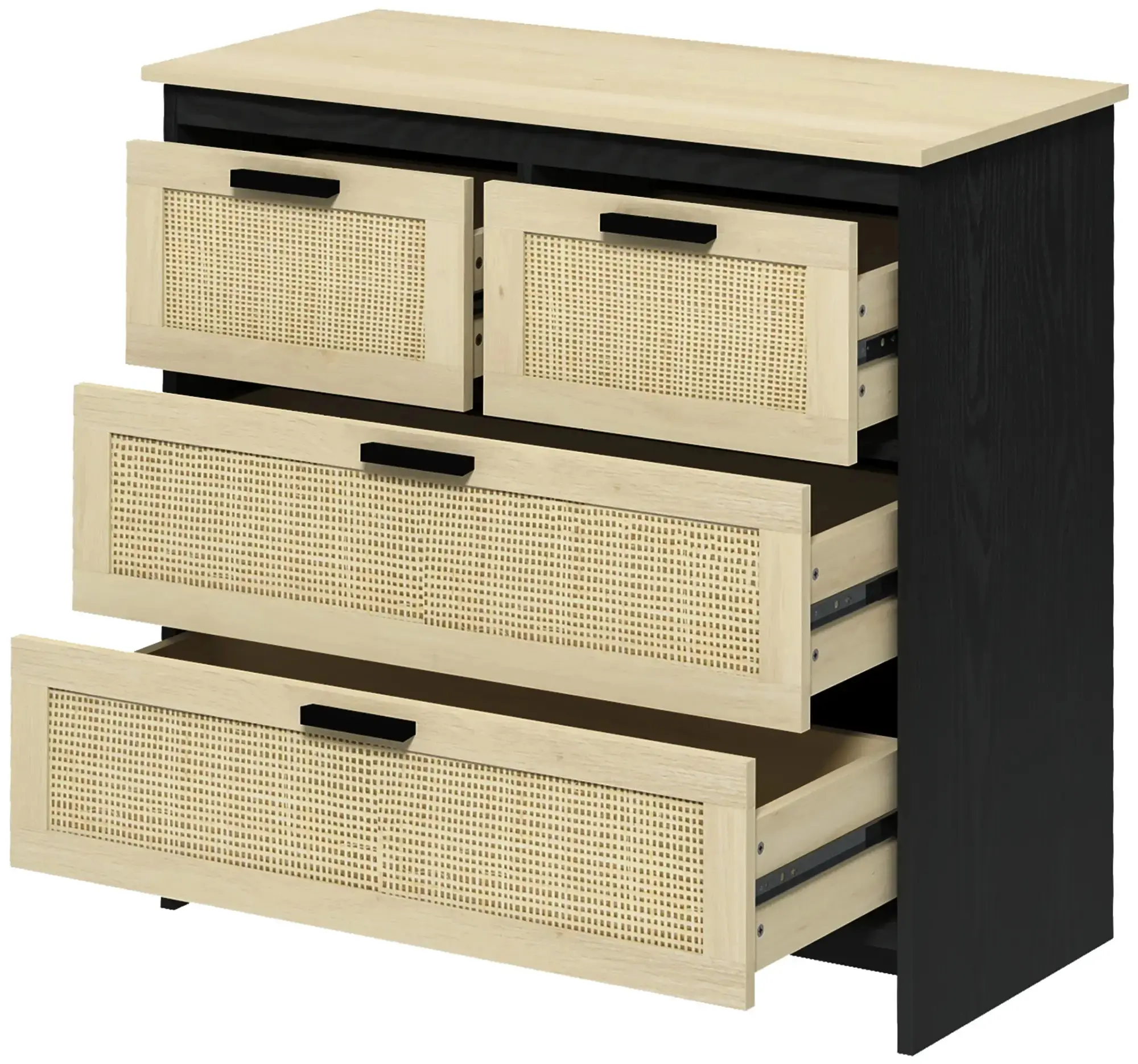 Комод Homcom 831-667V00ND (Natural/Black) - 3