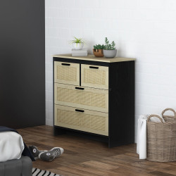 Комод Homcom 831-667V00ND (Natural/Black)