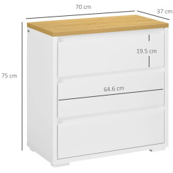 Comoda Homcom 831-671V00WT (White/Natural) Thumb