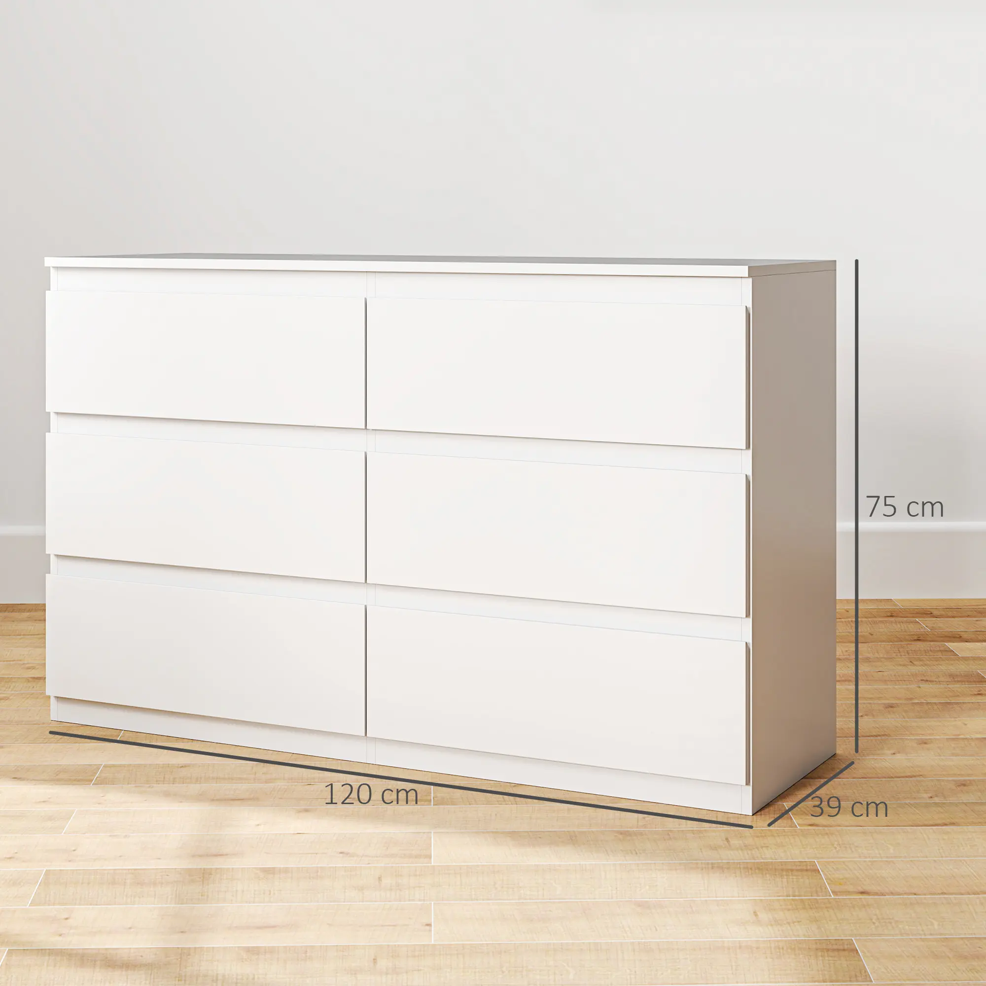 Комод Homcom 831-690V83WT (White) - 4