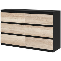 Comoda Homcom 831-690V84BK (Black/Natural) Thumb