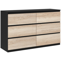 Comoda Homcom 831-690V84BK (Black/Natural) Thumb