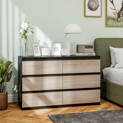 Comoda Homcom 831-690V84BK (Black/Natural)