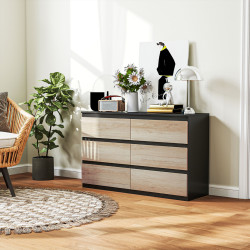 Comoda Homcom 831-690V84BK (Black/Natural) Thumb