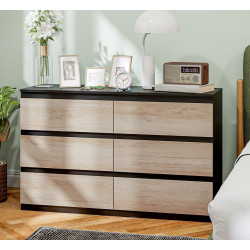 Comoda Homcom 831-690V84BK (Black/Natural) Thumb