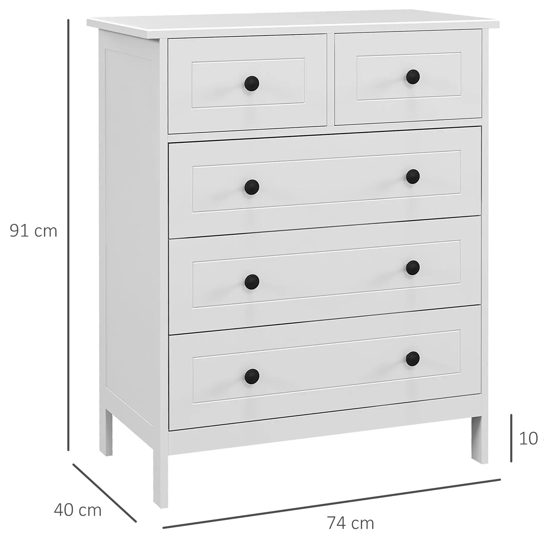 Комод Homcom 831-710V80WT (White) - 4