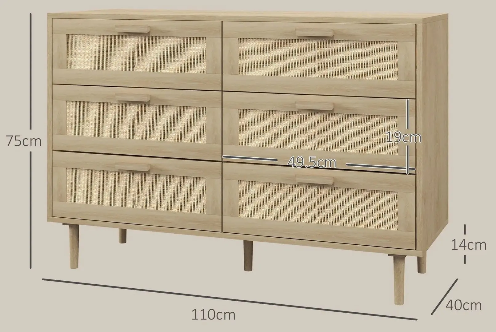 Comoda Homcom 831-737V00AK (Natural)