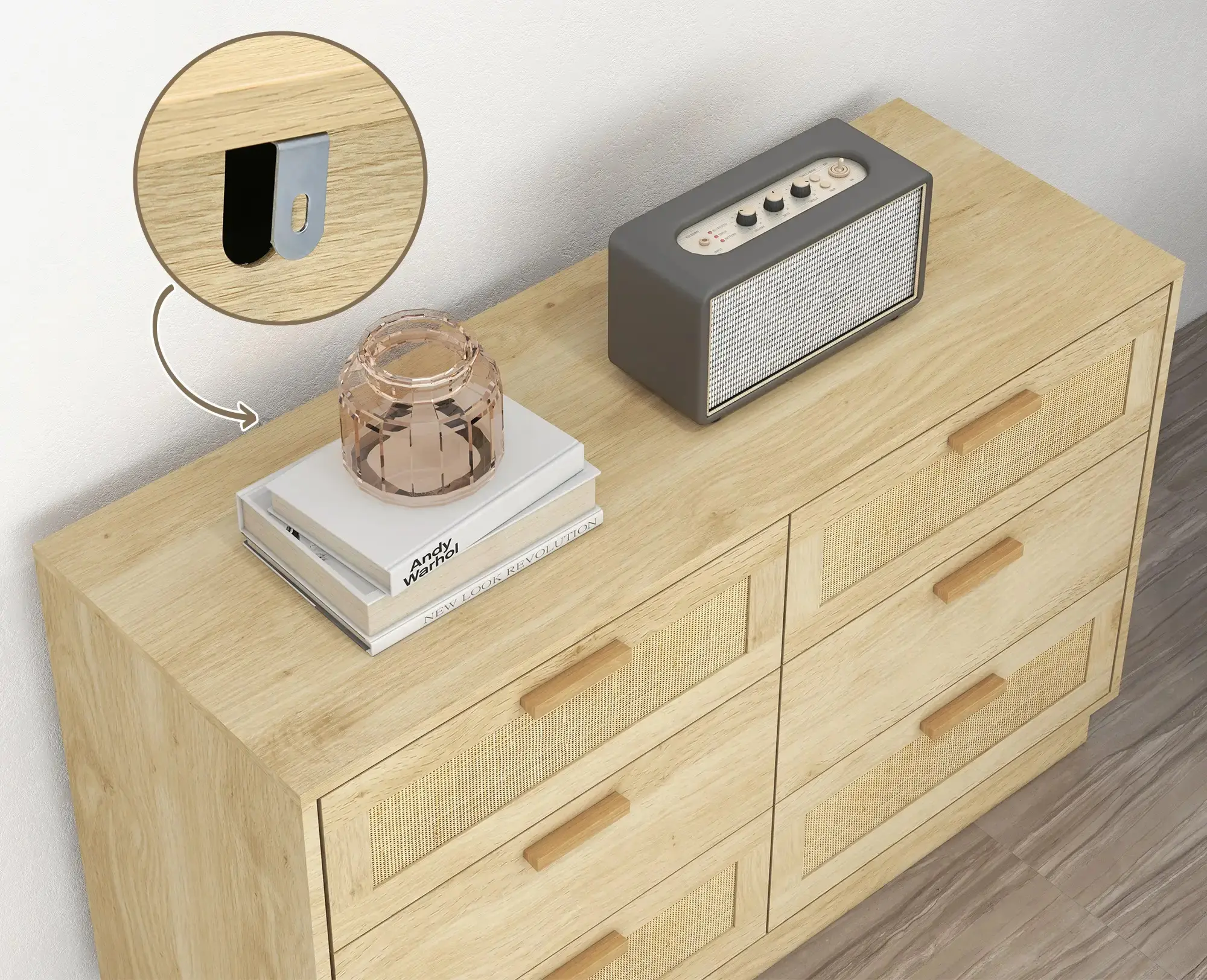 Comoda Homcom 831-738V00AK (Oak) - 8