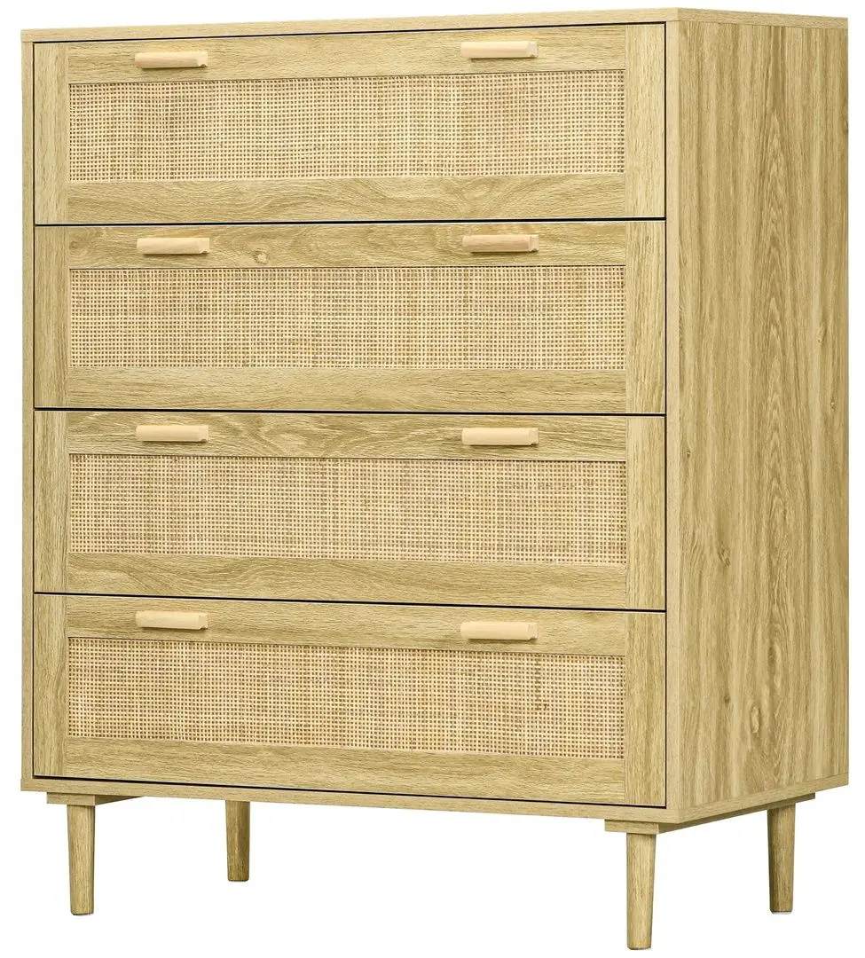 Comoda Homcom 831-751V00AK 90x45x108 cm (Oak)