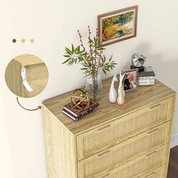 Comoda Homcom 831-751V00AK 90x45x108 cm (Oak) Thumb