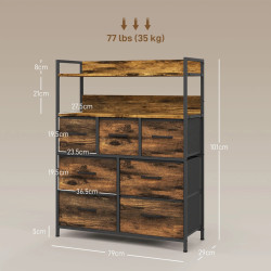 Комод Homcom 831-764V00RB (Rustic Brown) Thumb