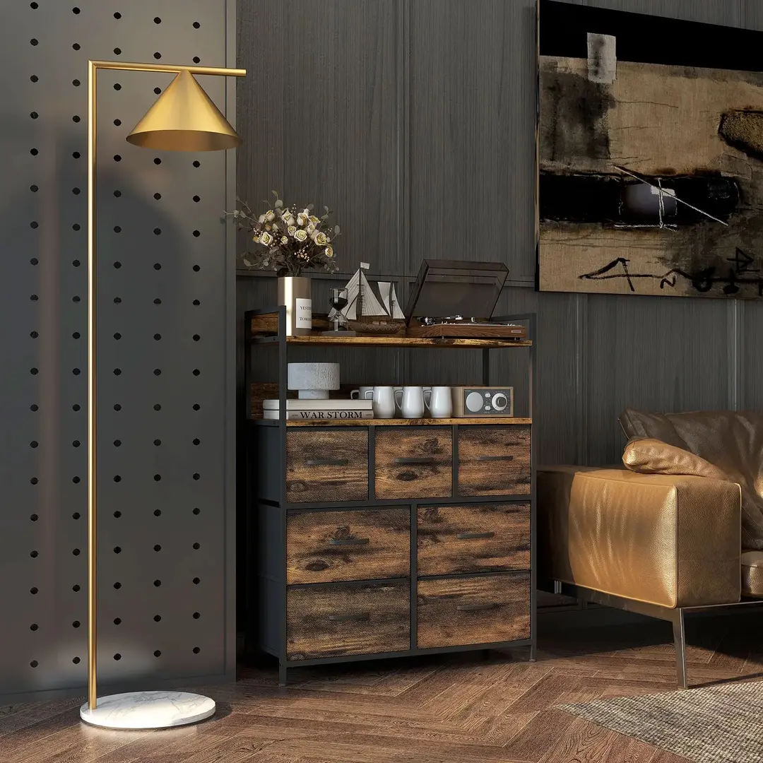 Комод Homcom 831-764V00RB (Rustic Brown)