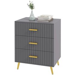 Comoda Homcom 831-772V80CG 60x40x71 cm (Dark Grey/Gold) Thumb