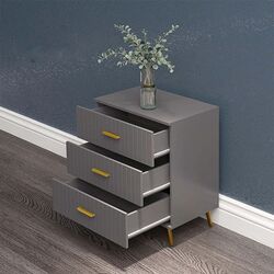 Comoda Homcom 831-772V80CG 60x40x71 cm (Dark Grey/Gold) Thumb