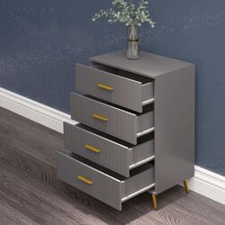 Comoda Homcom 831-772V81CG 60x40x90 cm (Dark Grey/Gold) Thumb