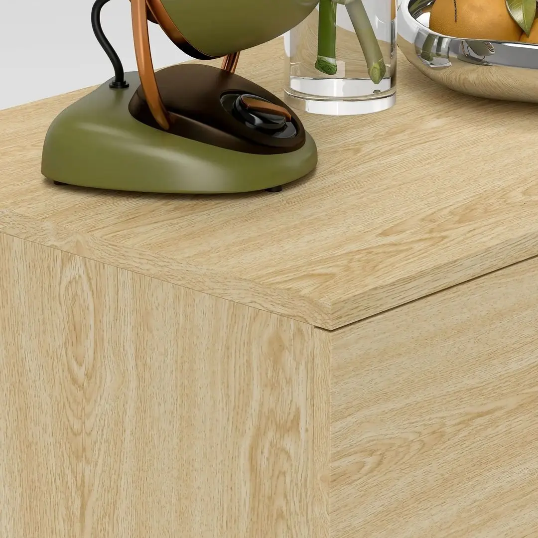 Comoda Homcom 831-785V00AK 110x40x75 cm (Natural Oak/Black) - 5